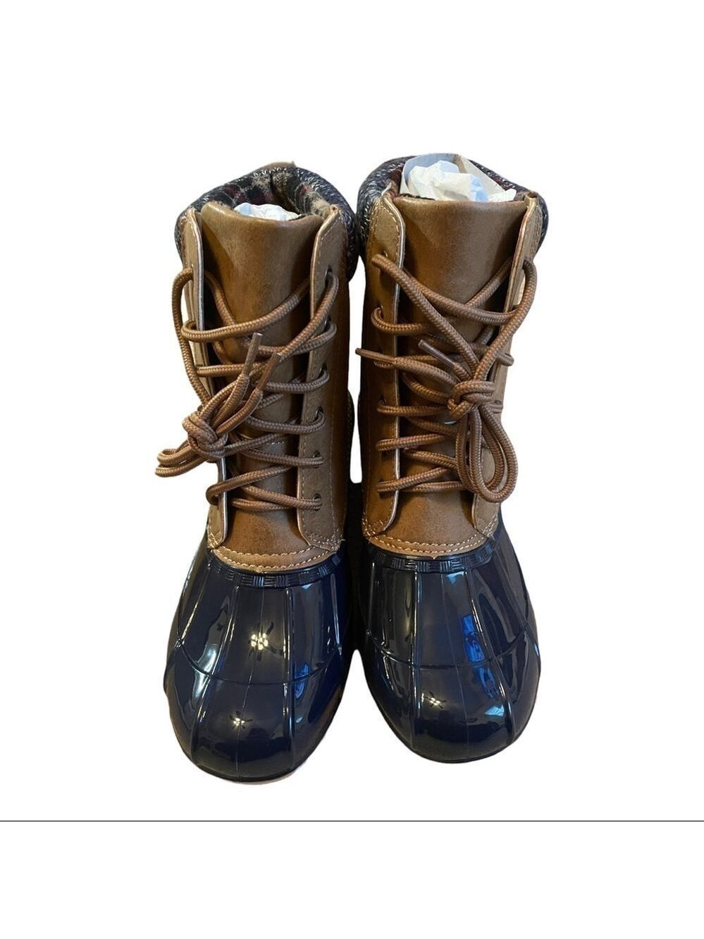 𝅺justfab Evi Cold Weather Boot tan and black